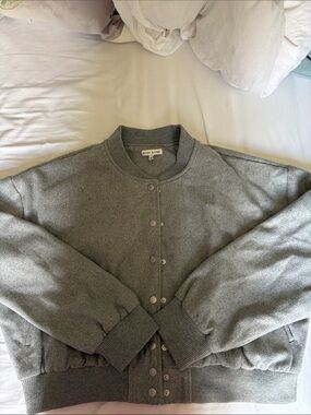 Moon River Faux Wool Style Bomber Jacket